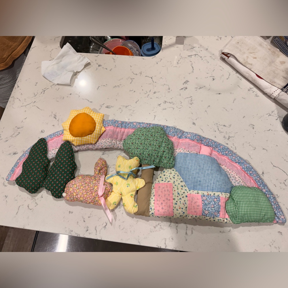 Vintage Children’s Quilted Wall Art Cottagecore Grandmacore